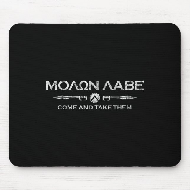 Mousepad Sparta Gym E Malhação - Molon Labe (Frente)