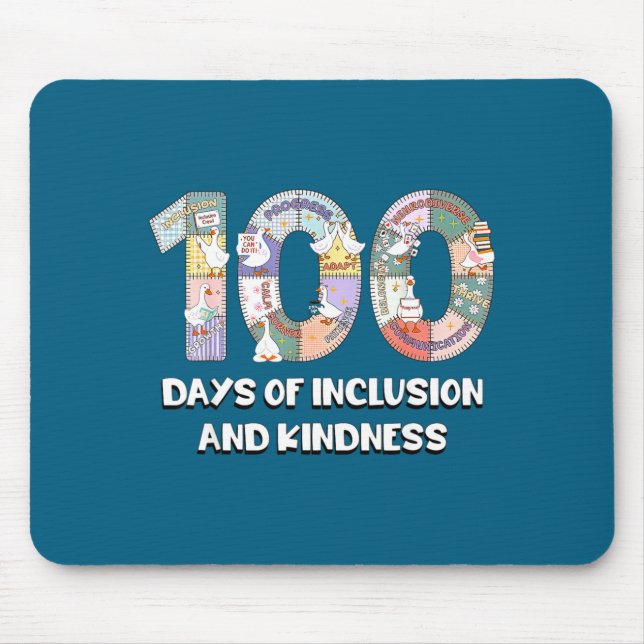 Mousepad SPED Silly Autism 100 Days School Teacher Goose In (Frente)