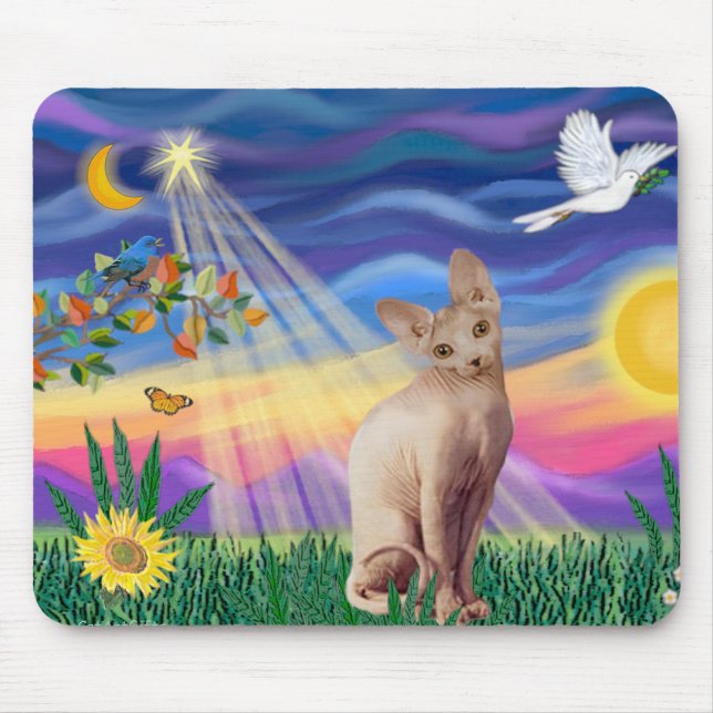 Mousepad Sphynx Cat 1 - Crepúsculo (Frente)