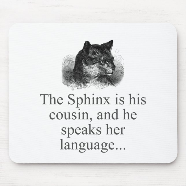 Mousepad Sphynx É Sua Prima (Frente)