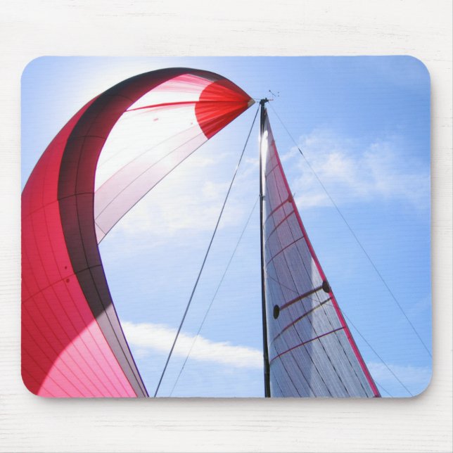 Mousepad Spinnaker vermelho com Sun (Frente)
