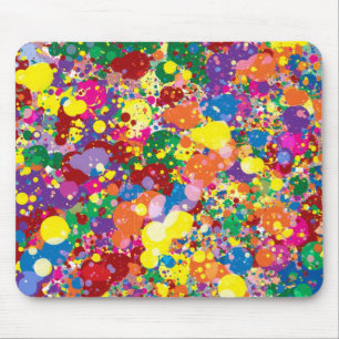 Mousepad Splatter da pintura do arco-íris