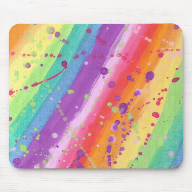 Mousepad Splatter do arco-íris (Frente)