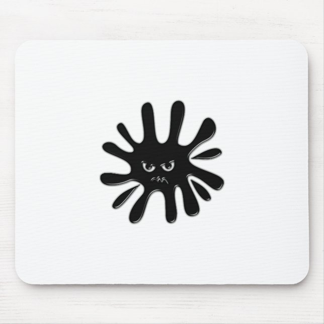 Mousepad Splatter preto irritado (Frente)