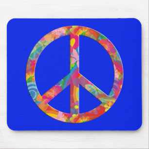 Mousepad Splatter real da paz de flower power