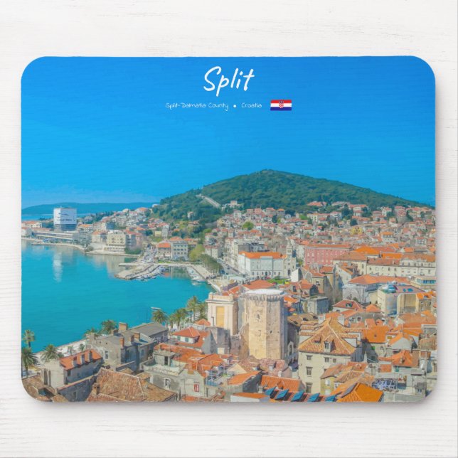Mousepad Split, Croácia - Cidade Costeira (Frente)