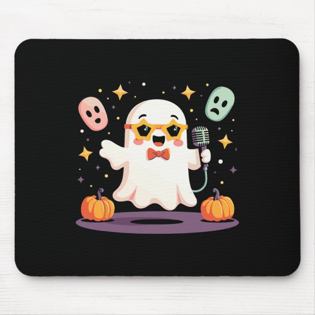 Mousepad Spookeen Ghost Singer Star Com Microfone (Frente)