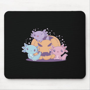Mousepad Spooky Axolotl's Halloween Pumpkin Costume Kids Wo