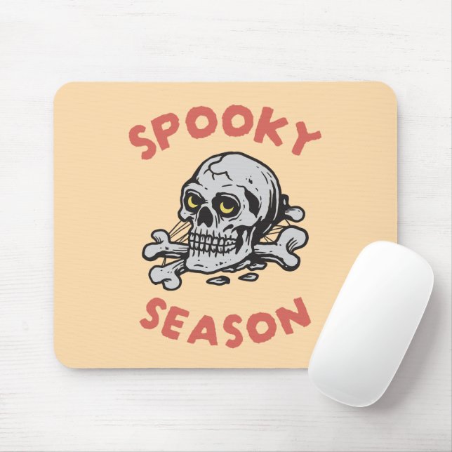 Mousepad Spooky Season Assustador Halloween (Com mouse)