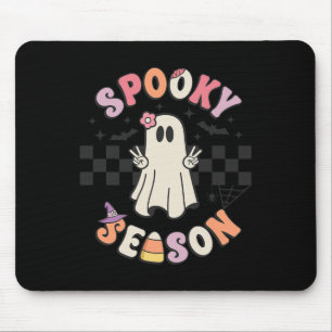 Mousepad Spooky Season Retro Feliz Halloween Mulheres Fanta