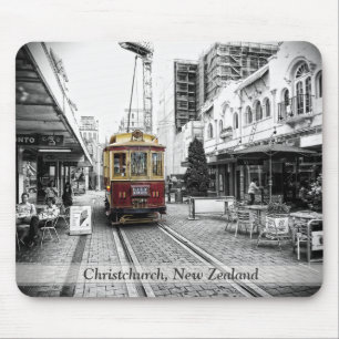 Mousepad Spot Color Tram : ChristChurch, Nova Zelândia