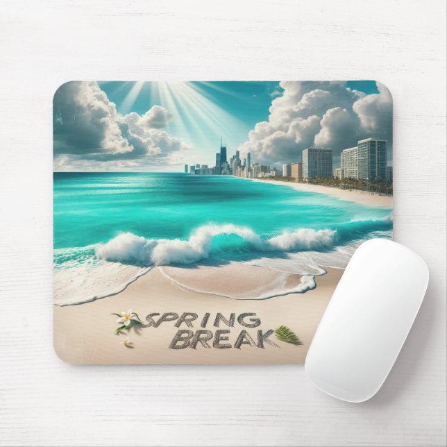 Mousepad Spring Break Beach (Com mouse)