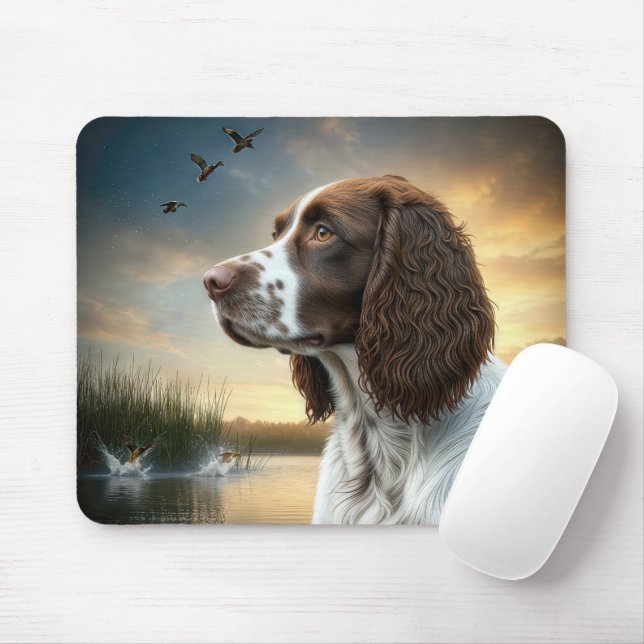 Mousepad Springer Spaniel Dog por um Pond (Com mouse)