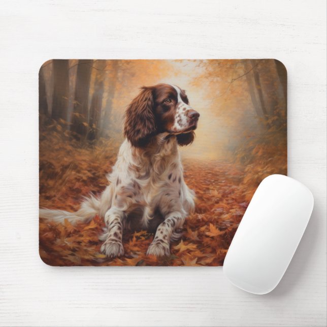 Mousepad Springer Spaniel no Outono Folhas Caídas Inspiram (Com mouse)