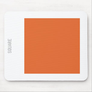 Mousepad Square - Red Brown with White