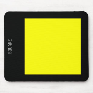 Mousepad Square - Yellow on Black