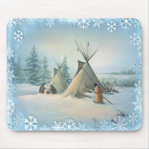 Mousepad SQUAW do ACAMPAMENTO do TIPI por SHARON SHARPE
