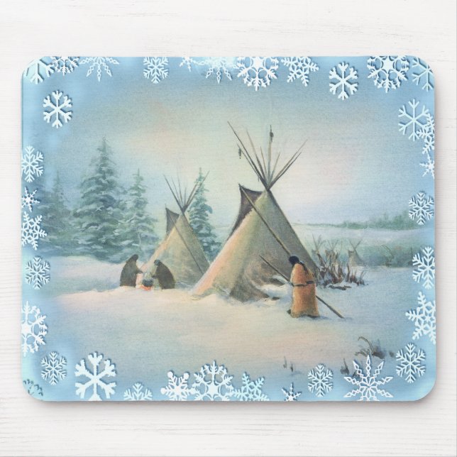 Mousepad SQUAW do ACAMPAMENTO do TIPI por SHARON SHARPE (Frente)