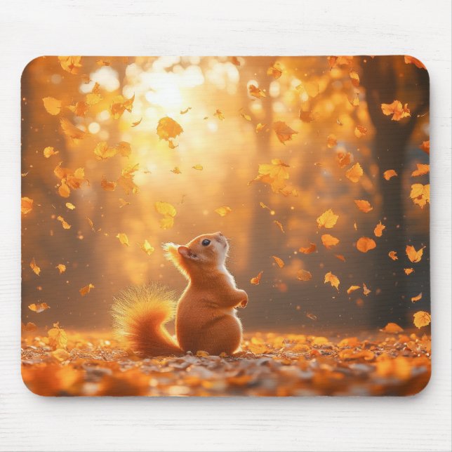 Mousepad Squirrel Wild Animal Loving Portrait  (Frente)