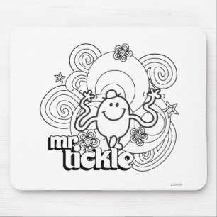 Mousepad Sr. Agradar preto & redemoinhos & estrelas do