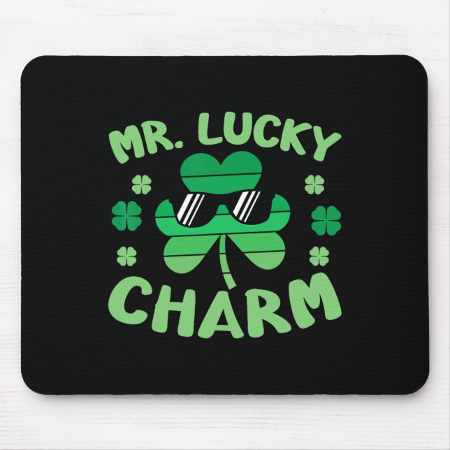 Mousepad Sr Amuleto da Sorte Sungles Dia de São Patrício Me (Frente)