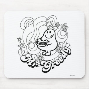Mousepad Sr. Ávido preto & redemoinhos & estrelas do