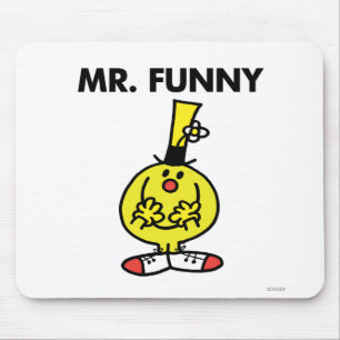 Mousepad Sr. de riso Engraçado Com Flor