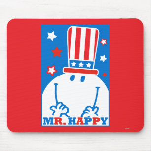 Mousepad Sr. Feliz Com Patriótico Chapéu
