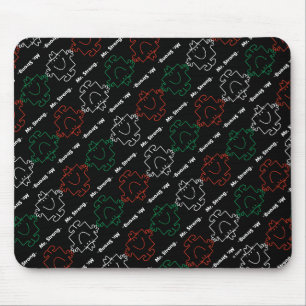 Mousepad Sr. Forte teste padrão vermelho, branco & verde d