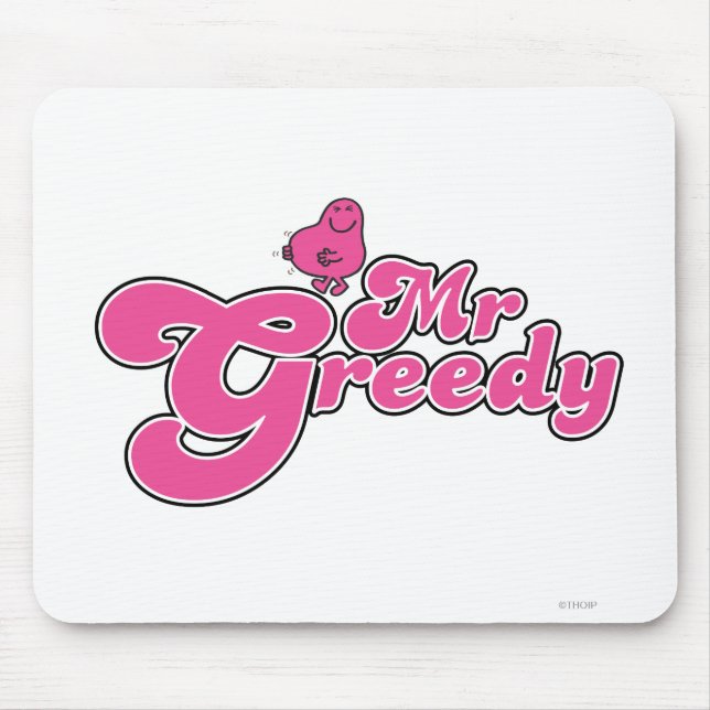 Mousepad Sr. Greedy | Letra rosa (Frente)