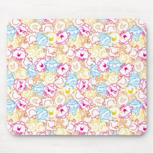 Mousepad Sr. Men & Little Miss Padrão de cores neon