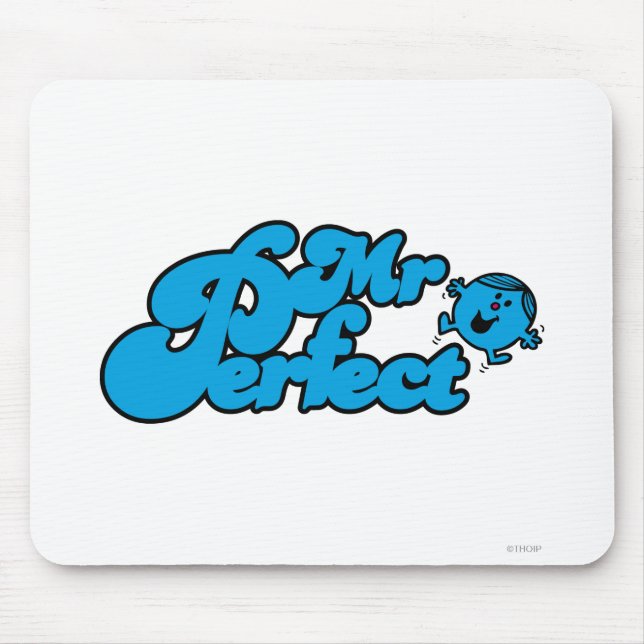 Mousepad Sr. Perfect | Grandes letras azuis (Frente)