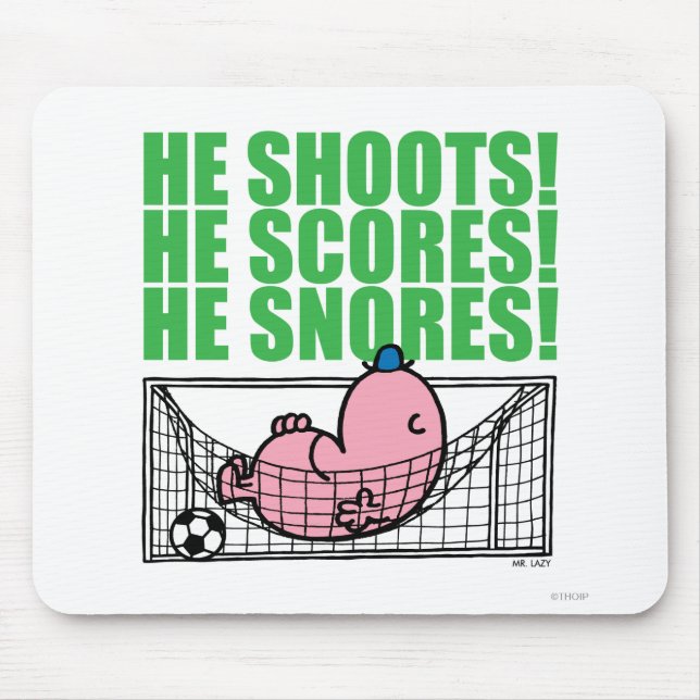 Mousepad Sr. Preguiçoso Em Um Objetivo De Futebol (Frente)