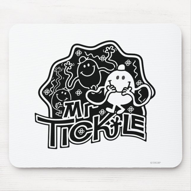 Mousepad Sr. Tickle | Diversão em preto-e-branco (Frente)
