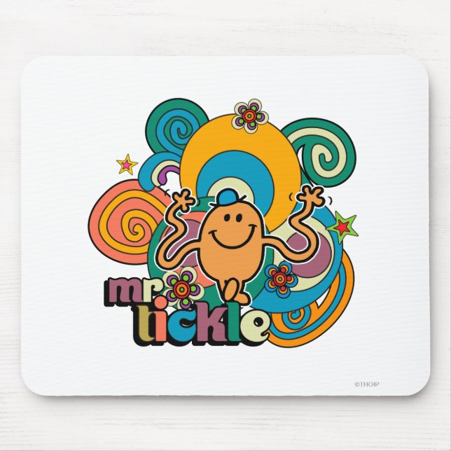 Mousepad Sr. Tickle | Psicodélicos, Estrelas e Flores (Frente)