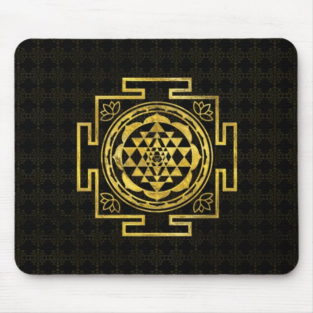 Mousepad Sri dourado Yantra/Sri Chakra (Frente)