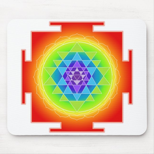 Mousepad Sri Yantra/Chakra/Arco-íris (Frente)