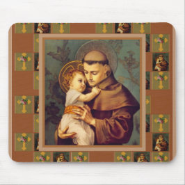 Mousepad St Anthony de Pádua com bebê Jesus