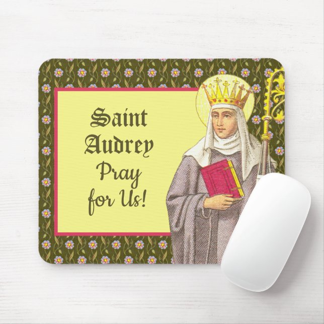 Mousepad St. Audrey (Etheldreda) (P 003) (Com mouse)