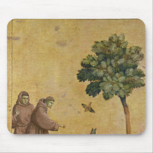 Mousepad St Francis de Assisi que preaching aos pássaros