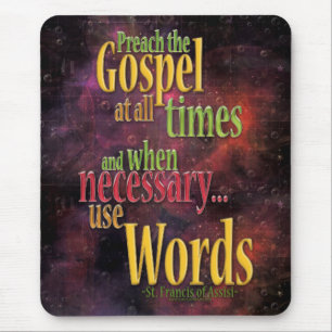 Mousepad St Francis de citações de Assisi