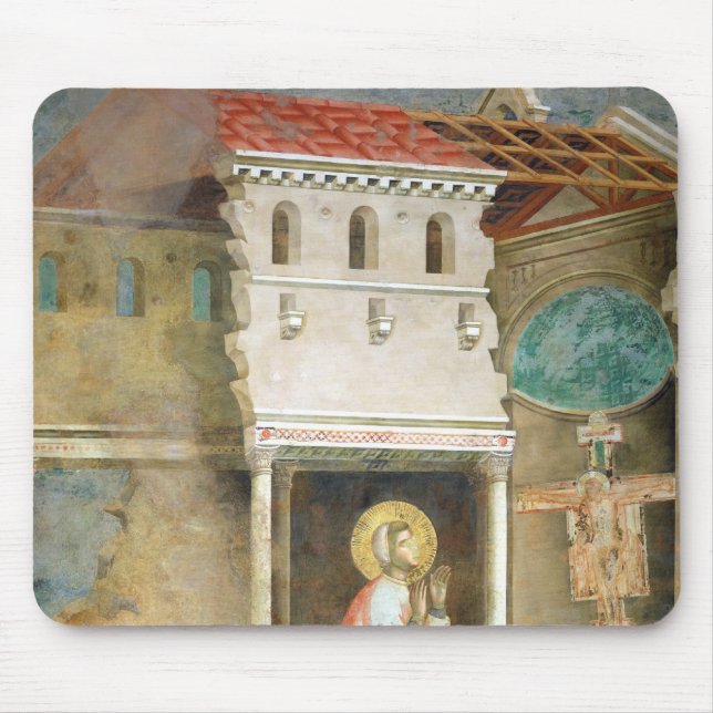 Mousepad St Francis que Praying na igreja de San (Frente)