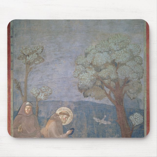 Mousepad St Francis que Preaching aos pássaros, 1297-99 (Frente)