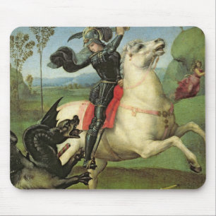 Mousepad St George que esforça-se com o dragão