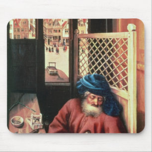 Mousepad St Joseph retratou como um carpinteiro medieval