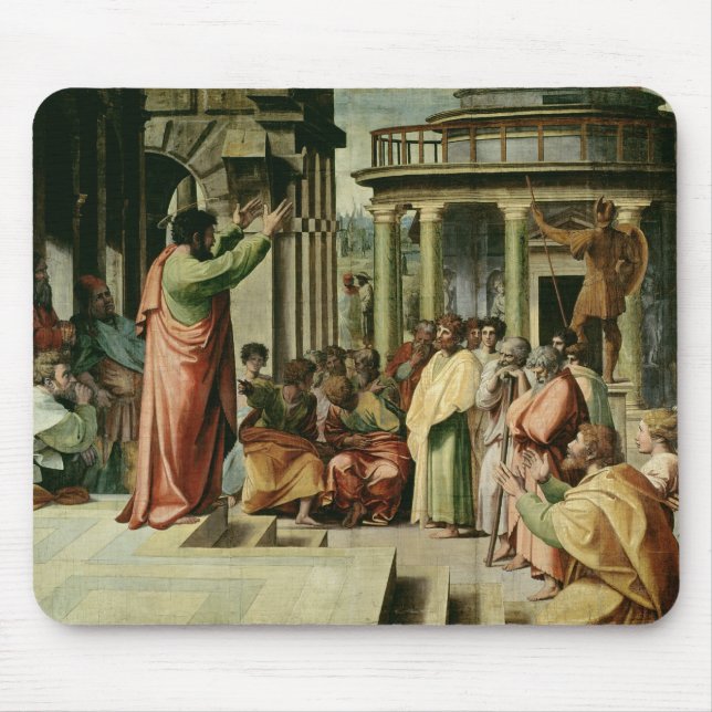 Mousepad St Paul que Preaching em Atenas (desenhos animados (Frente)