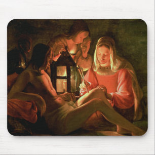 Mousepad St. Sebastian tendido pela mulher santamente (o