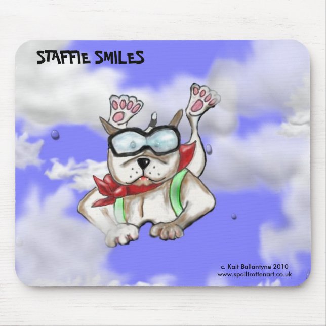 Mousepad STAFFIE SORRI - mergulhador do céu - esteira do (Frente)
