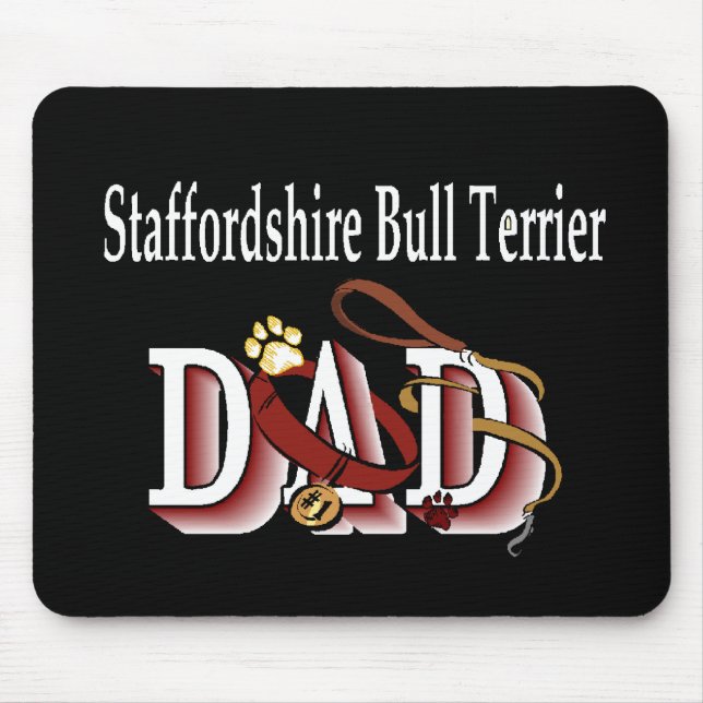 Mousepad Staffordshire Bull Terrier Pai Gifts (Frente)