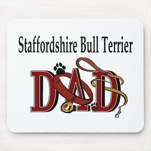 Mousepad Staffordshire Bull Terrier Pai Gifts (Frente)